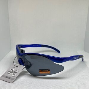 X-Loop Mens Semi-Rimless Dark Lens Sunglasses